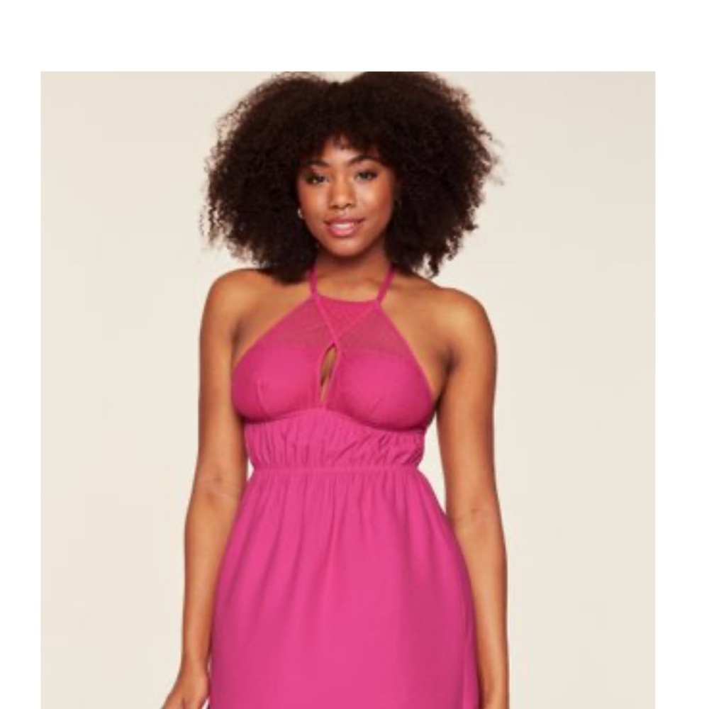 Adore Me Pink Halter Pajama Dress